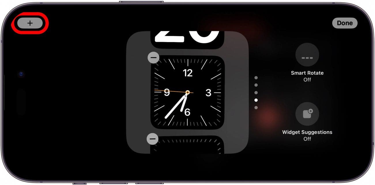 iOS 17 seitwärts Uhr