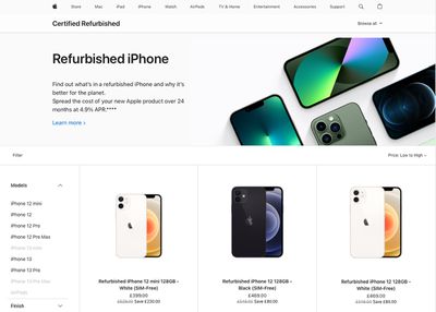 Refurbished iPhones im Laden