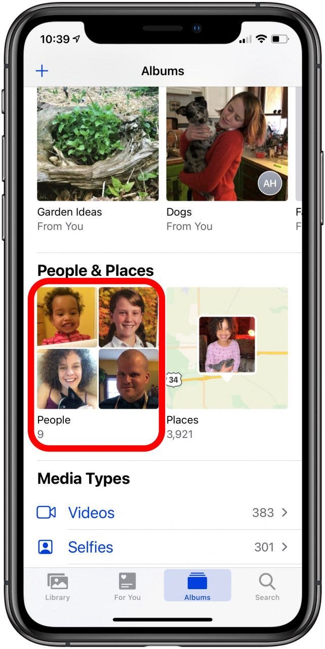 Foto-App, Personenalbum
