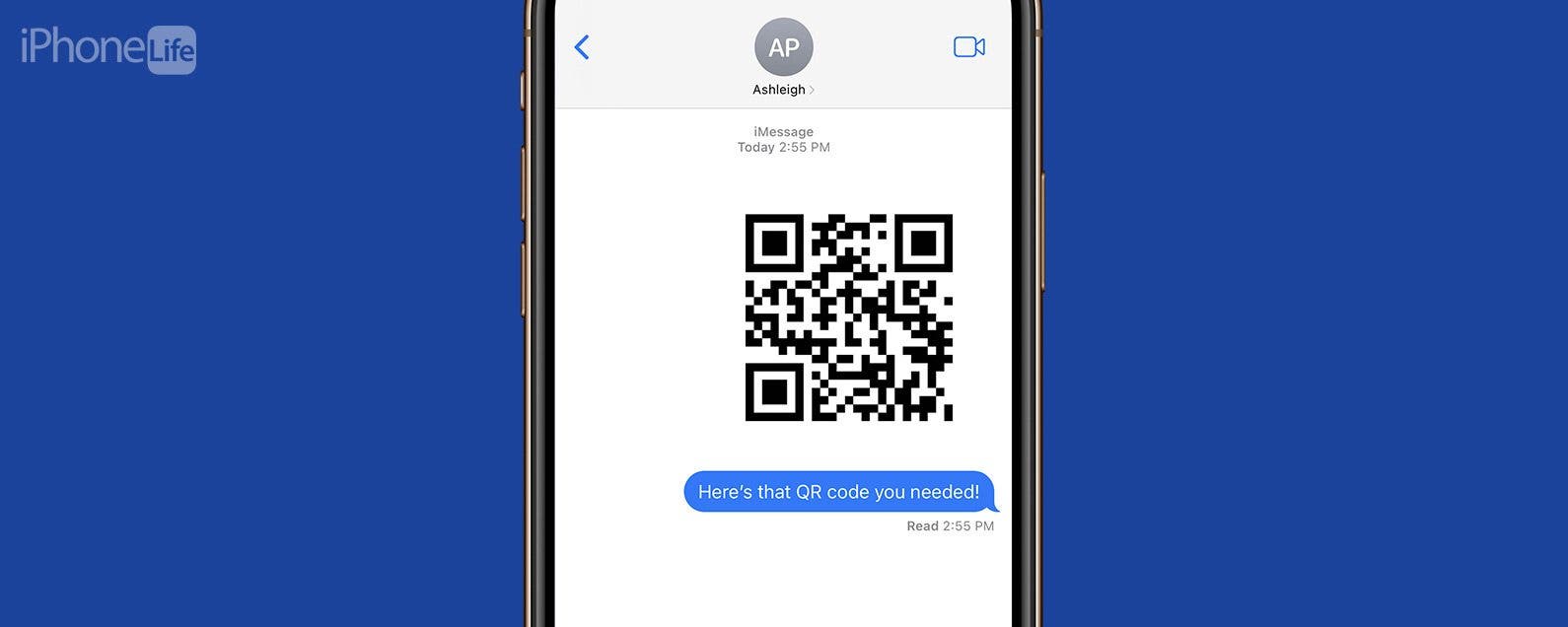 Scannen Sie einen QR Code auf Ihrem iPhone per SMS oder
