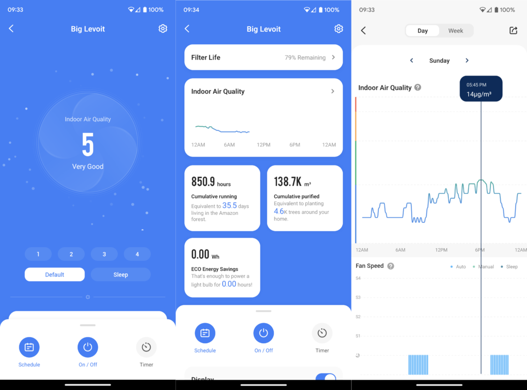 Android-Screenshots aus der VeSync-App