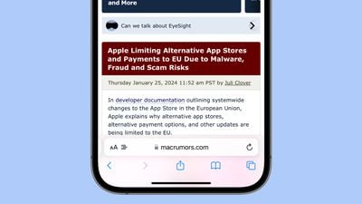 iOS 17 4 breitere Safari-URL-Leiste