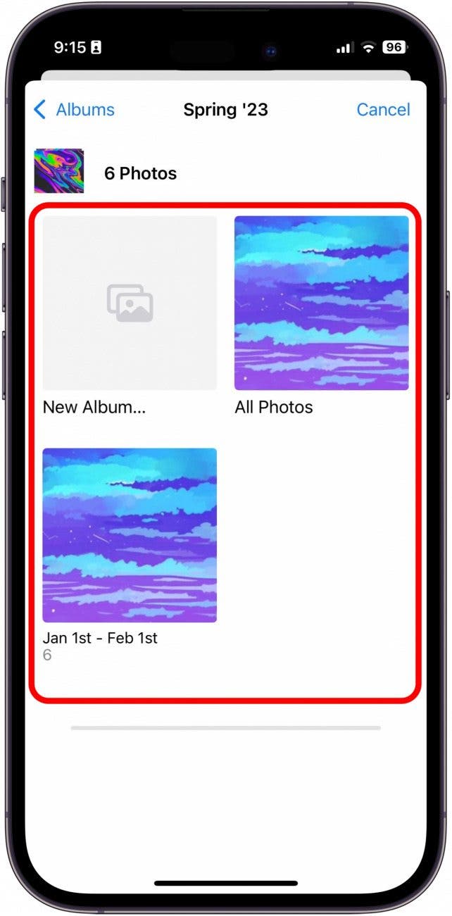 Unterschied zwischen Album und Ordner iPhone