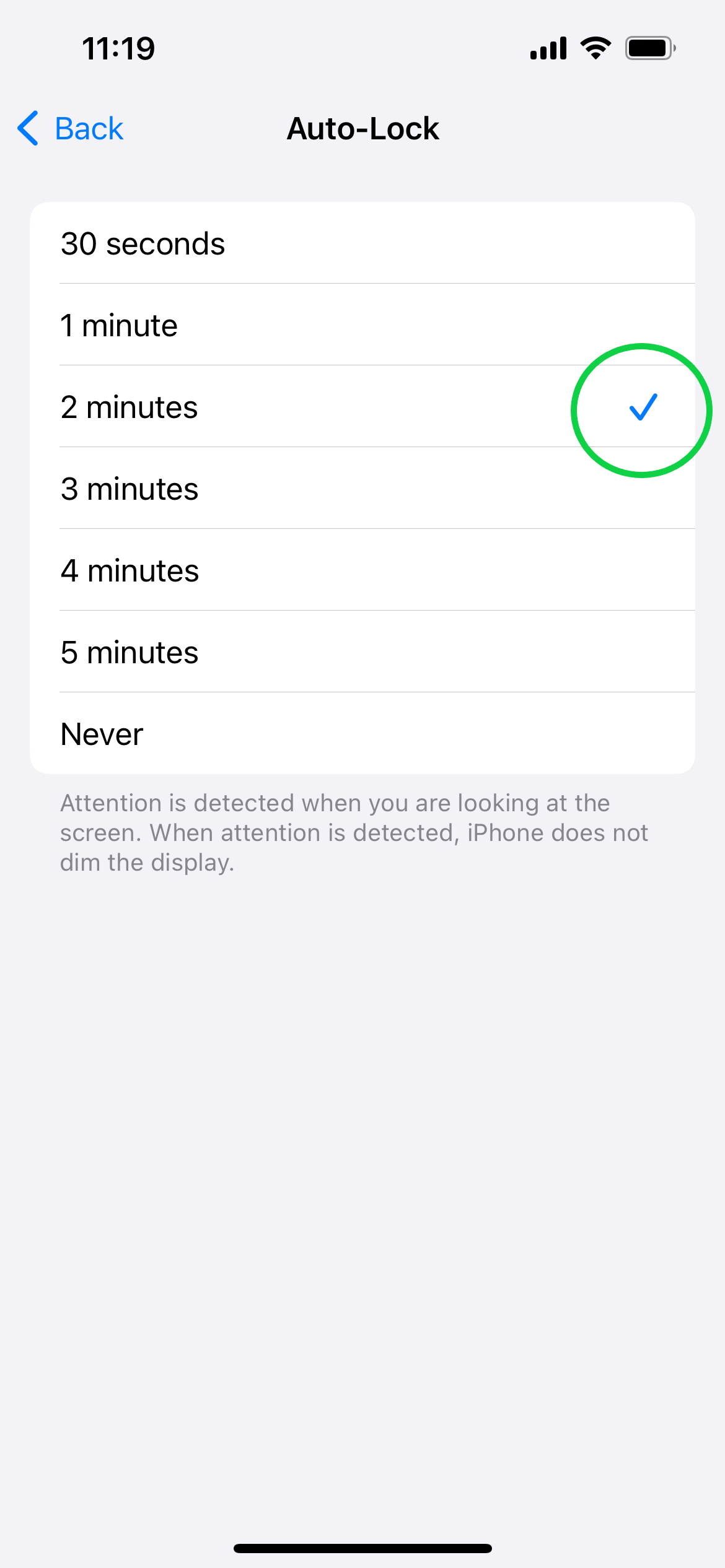 1707500210 837 So stellen Sie das Bildschirm Timeout auf dem iPhone ein
