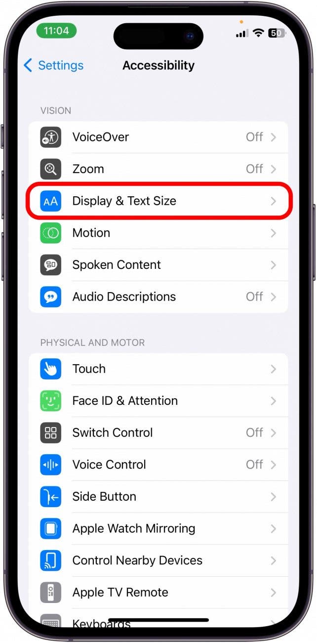 kleine Symbole oben auf dem iPhone
