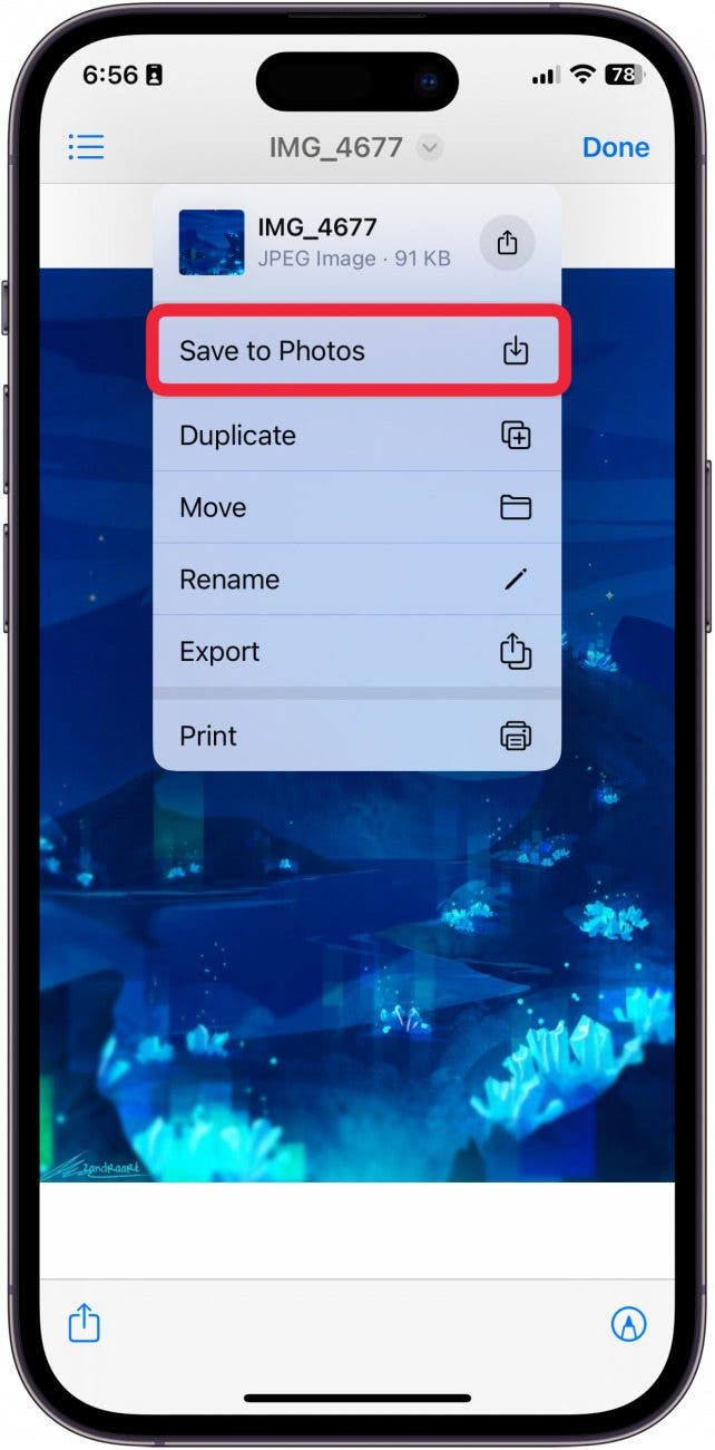 So verschieben Sie Dateien auf dem iPhone in Fotos