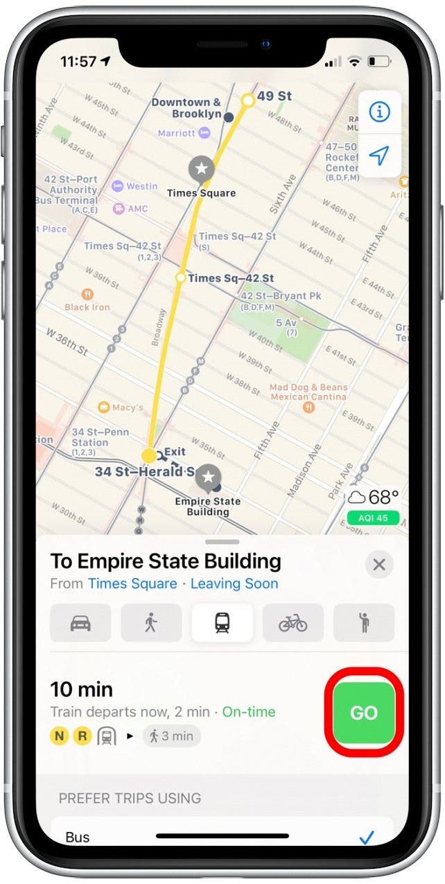 1708755895 441 So erhalten Sie Wegbeschreibungen zu oeffentlichen Verkehrsmitteln in Apple Maps
