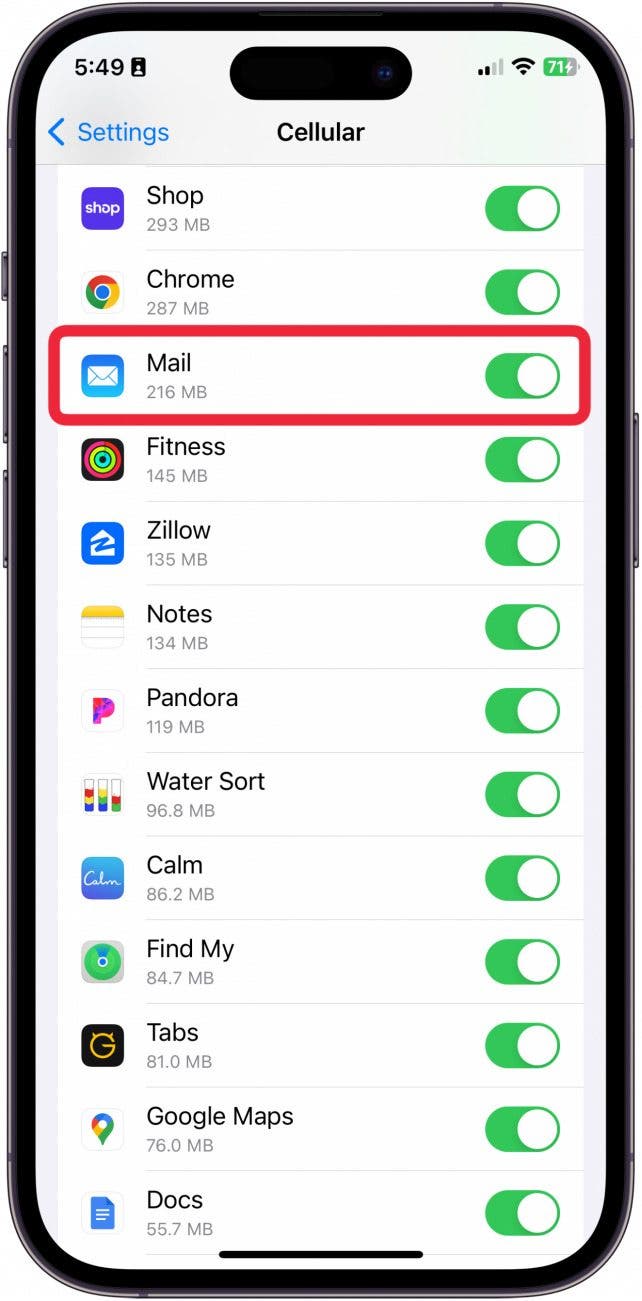 iPhone-E-Mail wird nicht aktualisiert