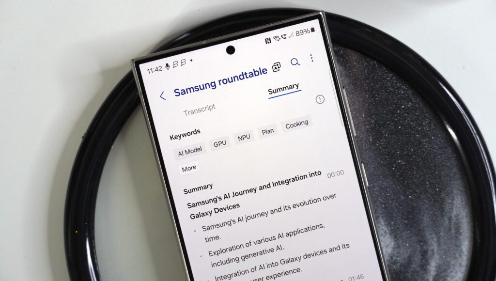 Samsung Galaxy S24 Ultra AI-Zusammenfassung