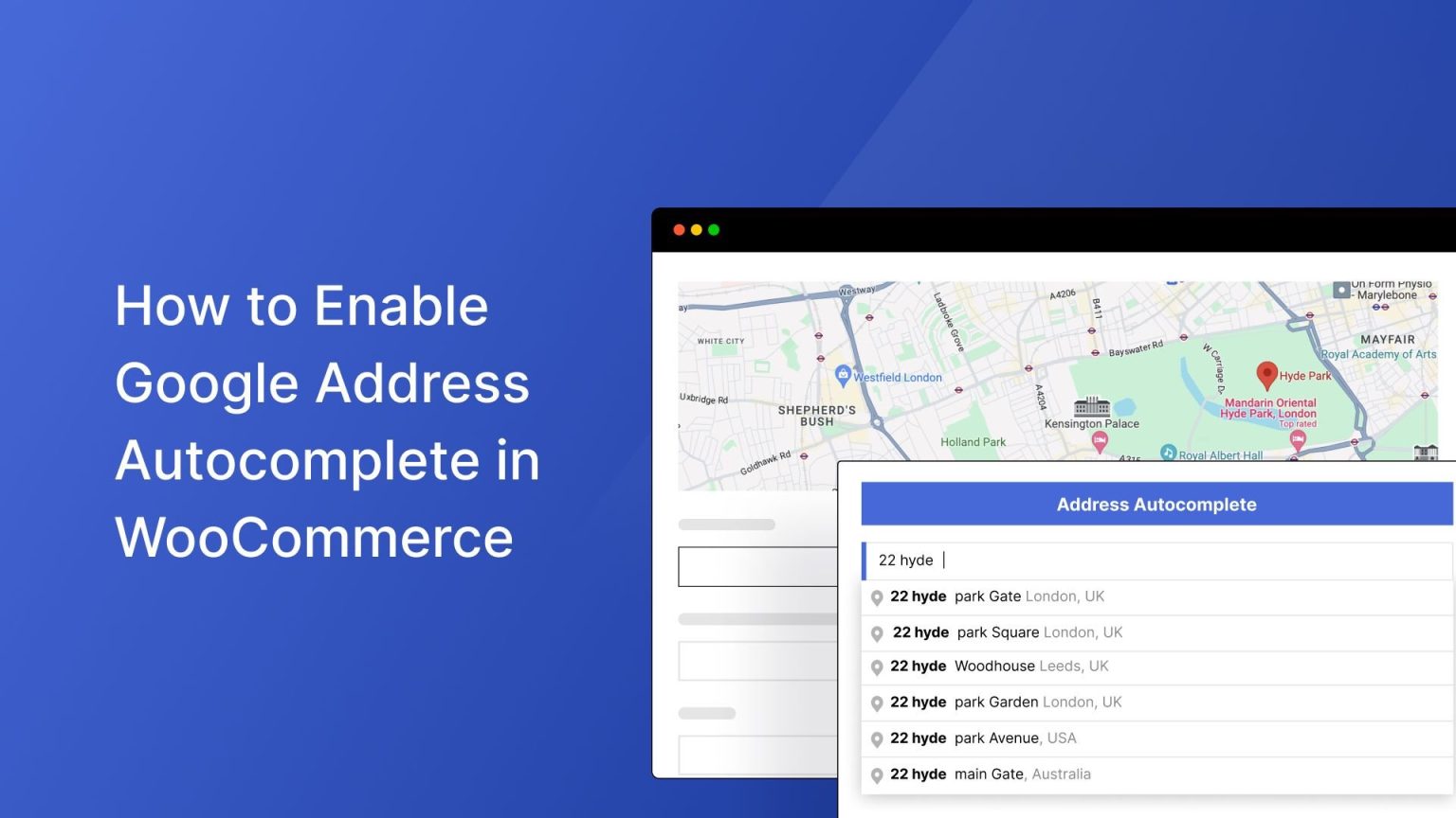 So aktivieren Sie die automatische Vervollstaendigung von Google Adressen in WooCommerce