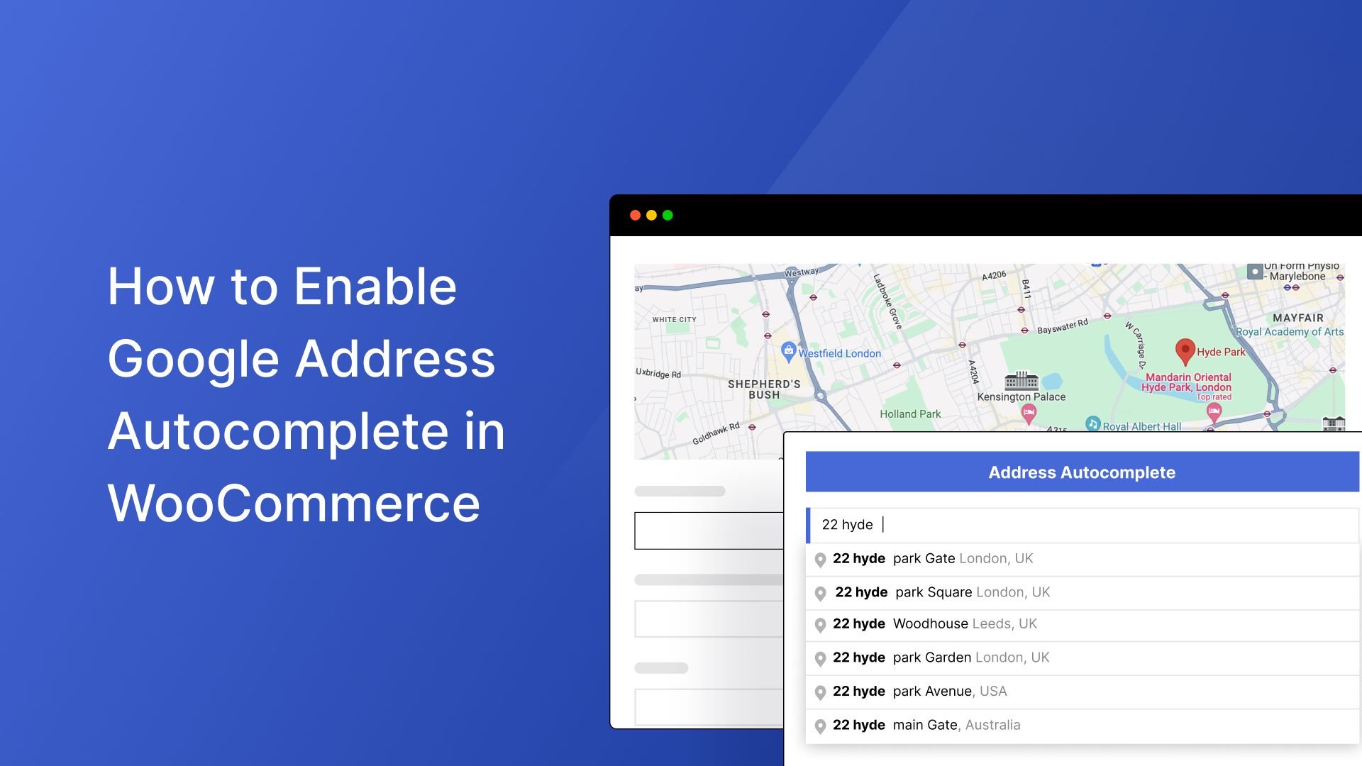 So aktivieren Sie die automatische Vervollstaendigung von Google Adressen in WooCommerce