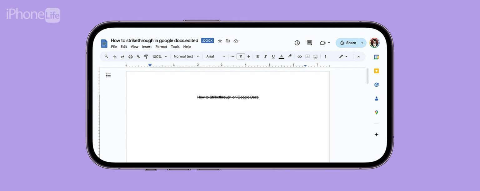 1709308132 So fuegen Sie durchgestrichenen Text in Google Docs hinzu