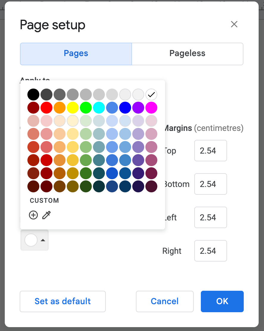 1709761725 797 So aendern Sie die Hintergrundfarbe in Google Docs