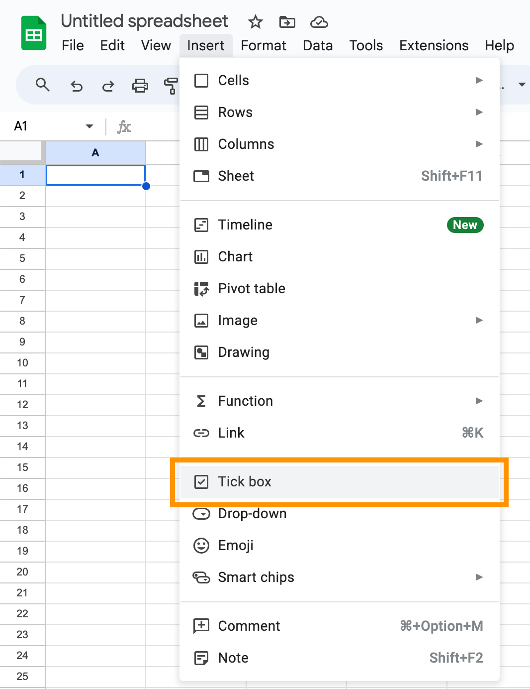 1709840190 977 So fuegen Sie ein Kontrollkaestchen in Google Sheets hinzu