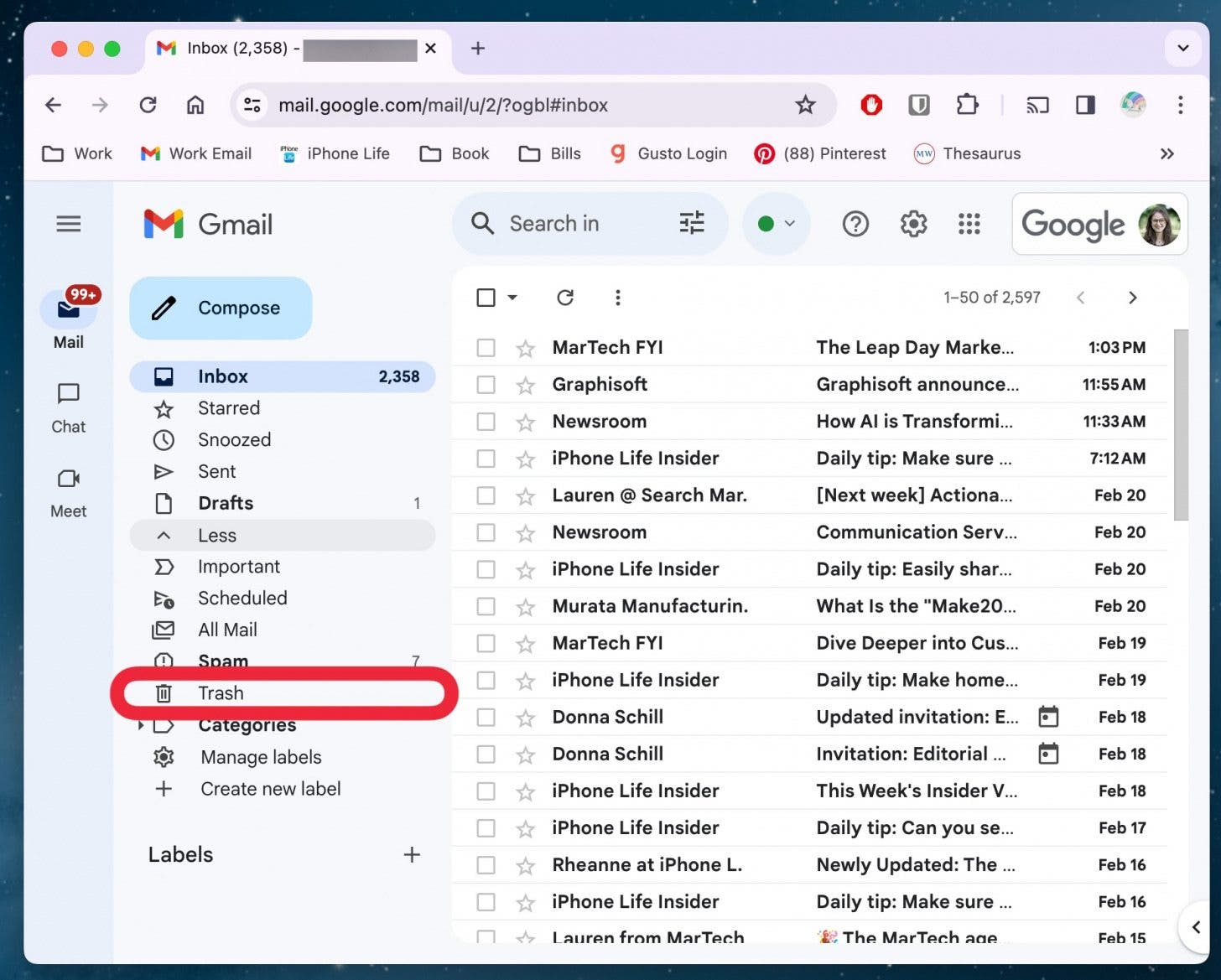 So stellen Sie aus dem Papierkorb gelöschte E-Mails wieder her