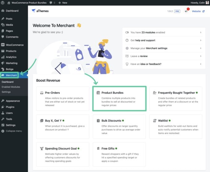 So greifen Sie im Merchant auf die WooCommerce-Produktpaketfunktion zu