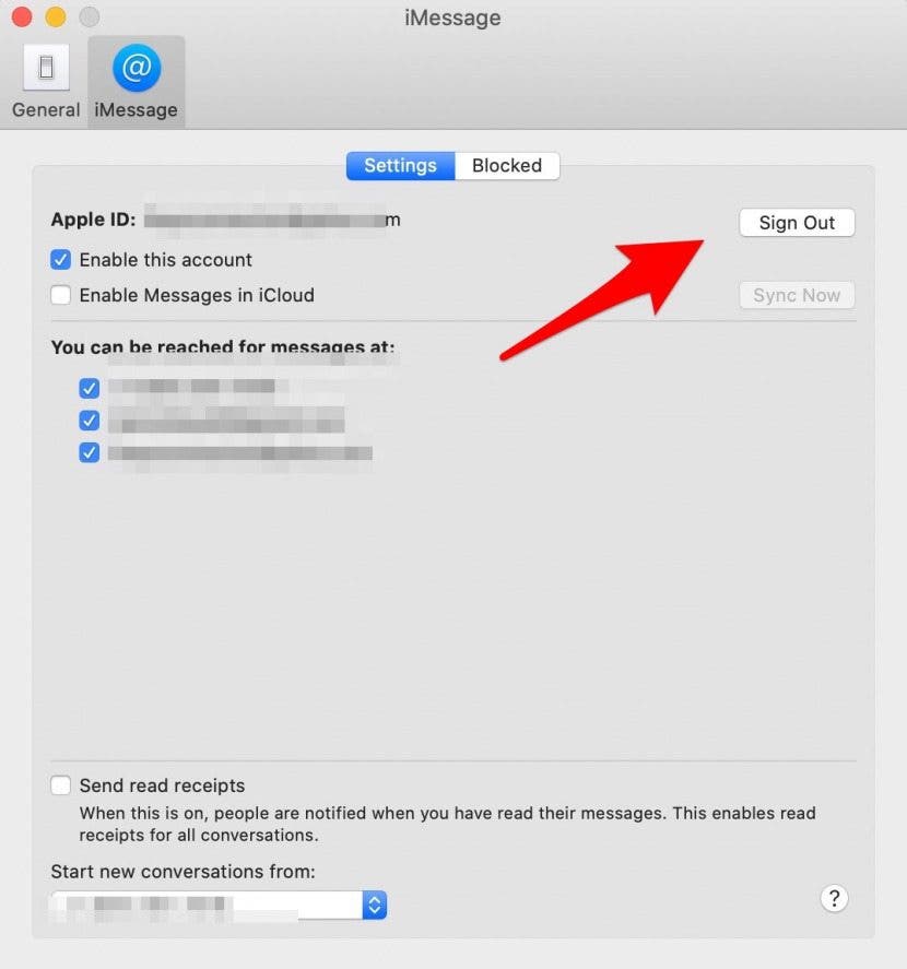 IMessage-Mac ausschalten