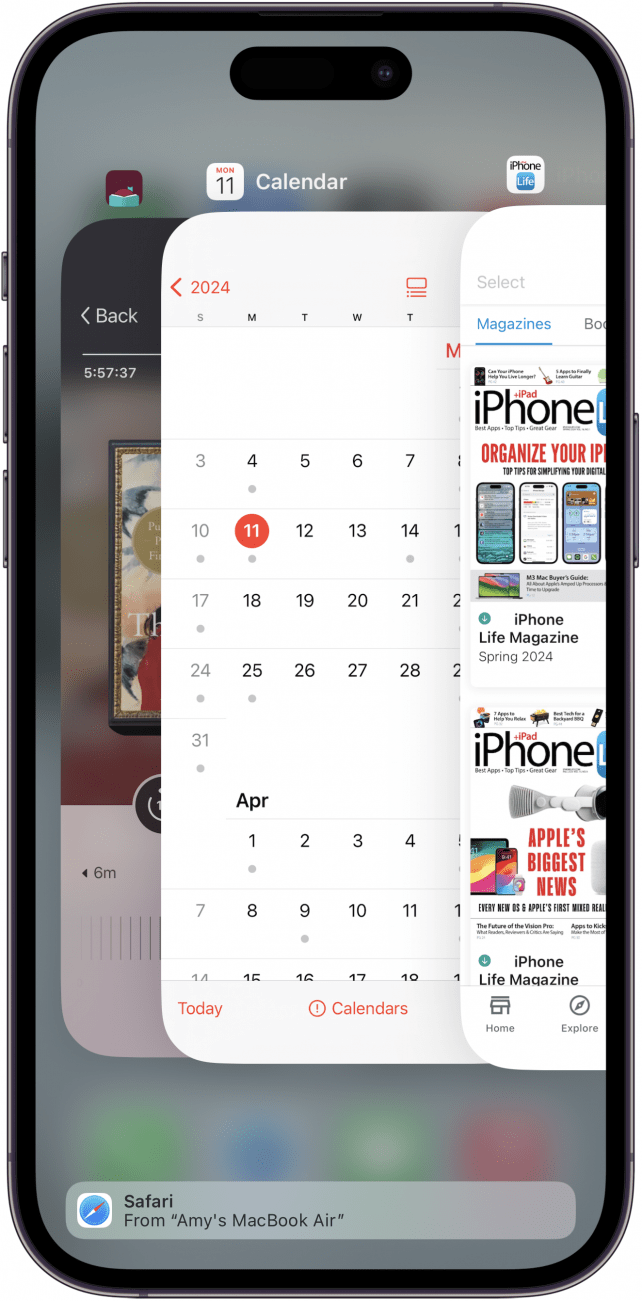Geteilter iPhone-Bildschirm