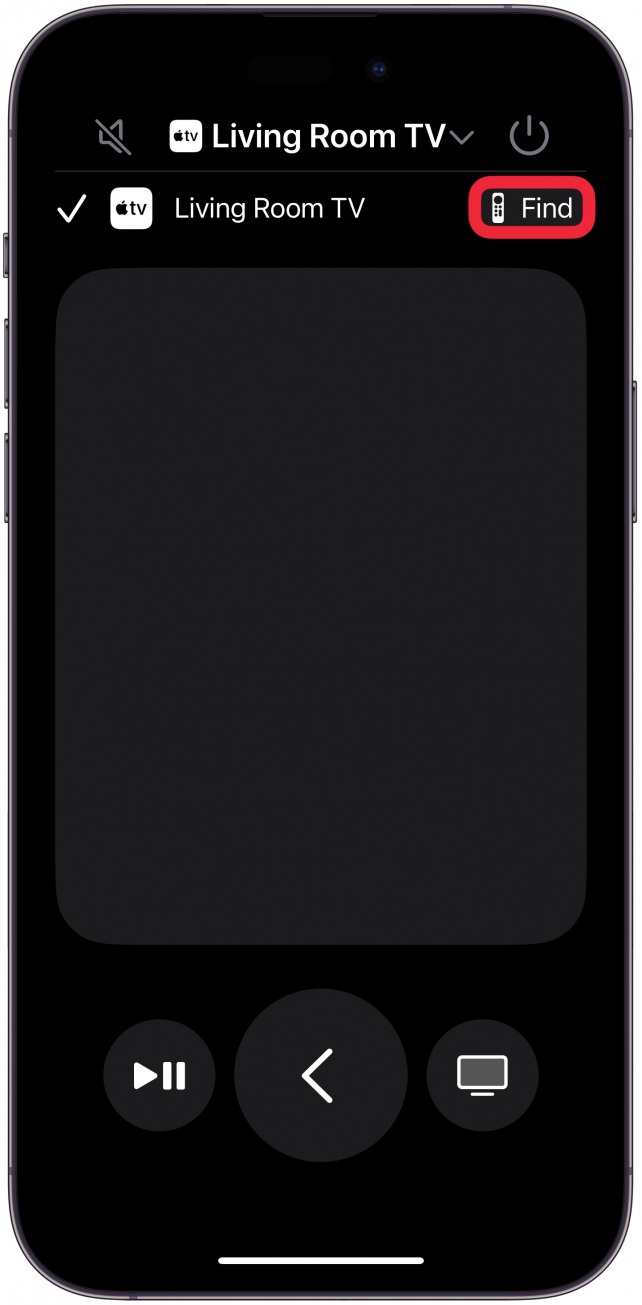Tippen Sie auf das Apple TV Remote-Symbol.