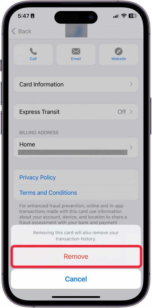 So ändern Sie die Standardkarte in Apple Pay