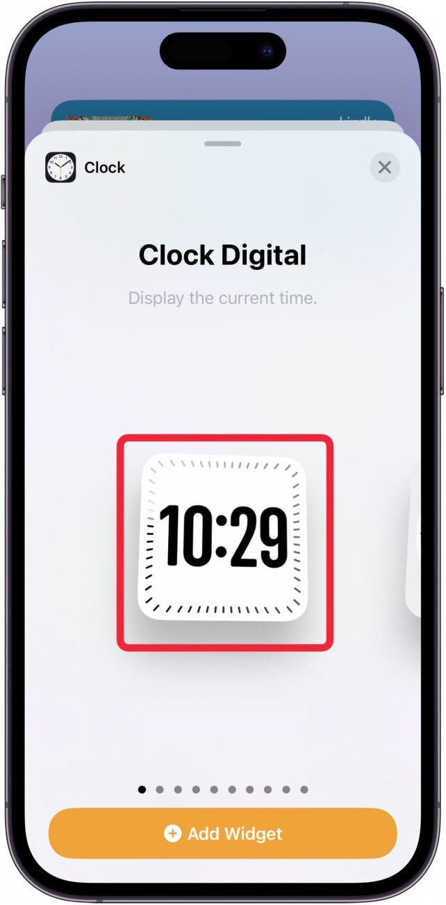 iOS-Digitaluhr-Widget