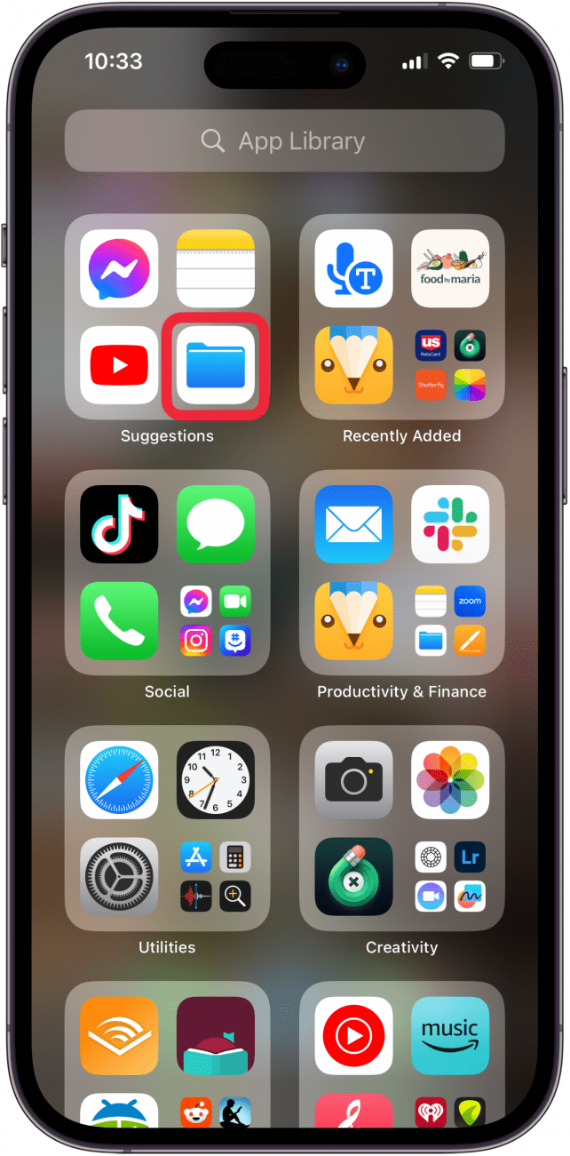 Öffnen Sie die Dateien-App, um gelöschte Dateien auf dem iPhone und iPad zu löschen