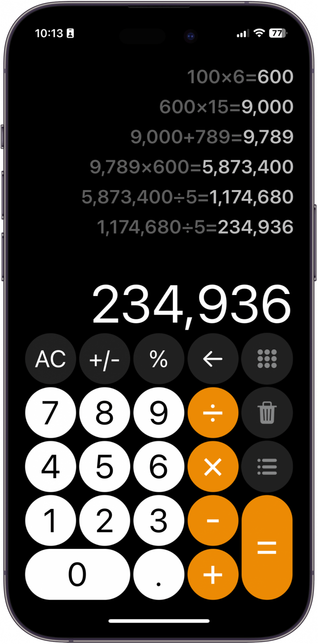 iPhone-Rechner-App