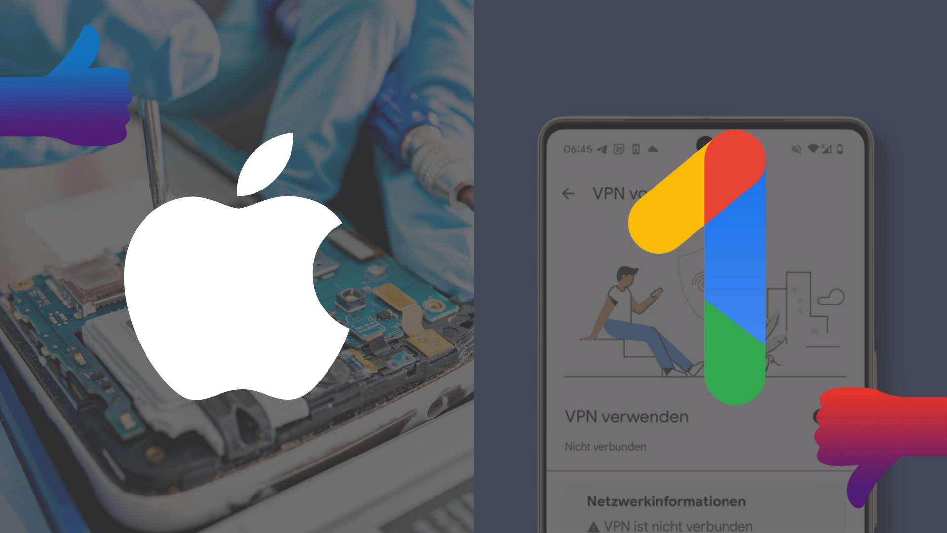 1713081705 Gewinner und Verlierer Apple Reparaturen werden nachhaltiger da Google One VPN
