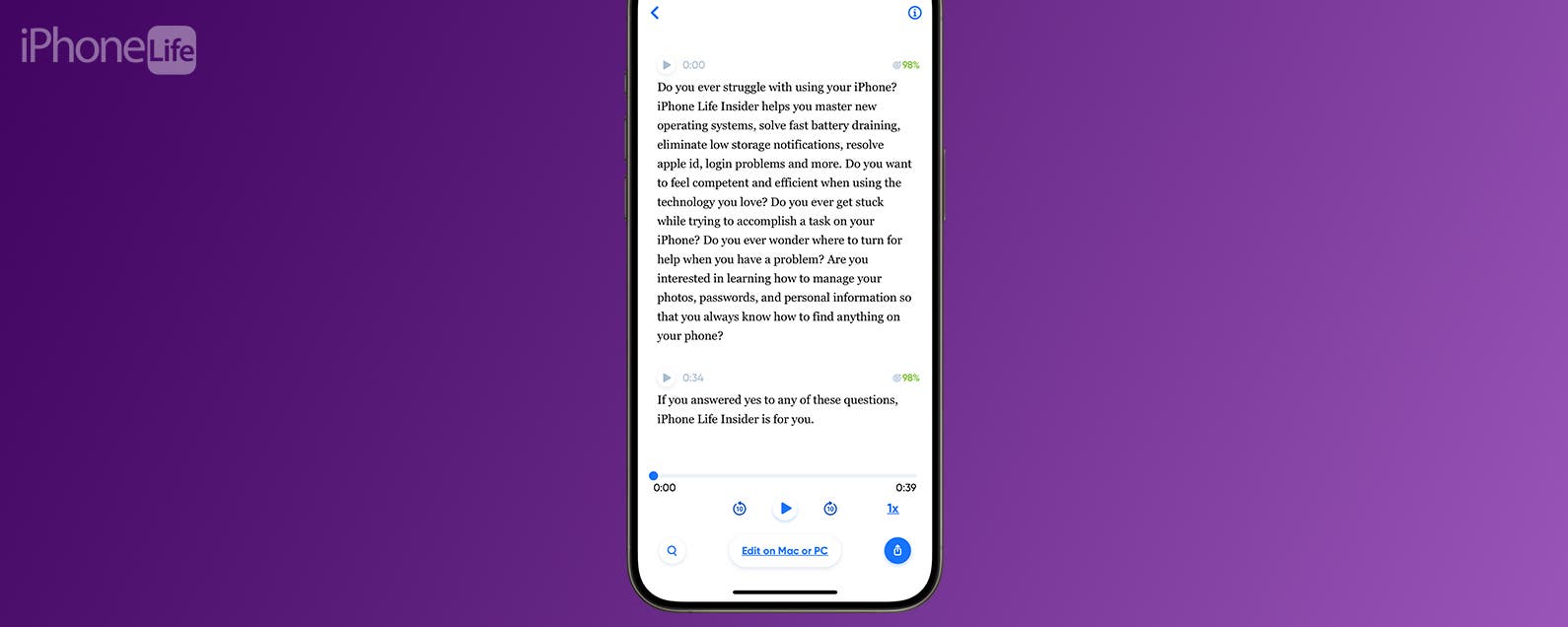 1713222110 So transkribieren Sie Sprachnotizen auf iPhone und iPad