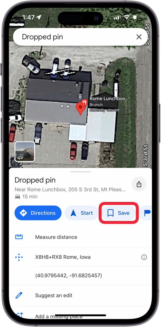 Tippen Sie auf „Speichern“, um die abgelegte PIN im PNG-Format zu speichern