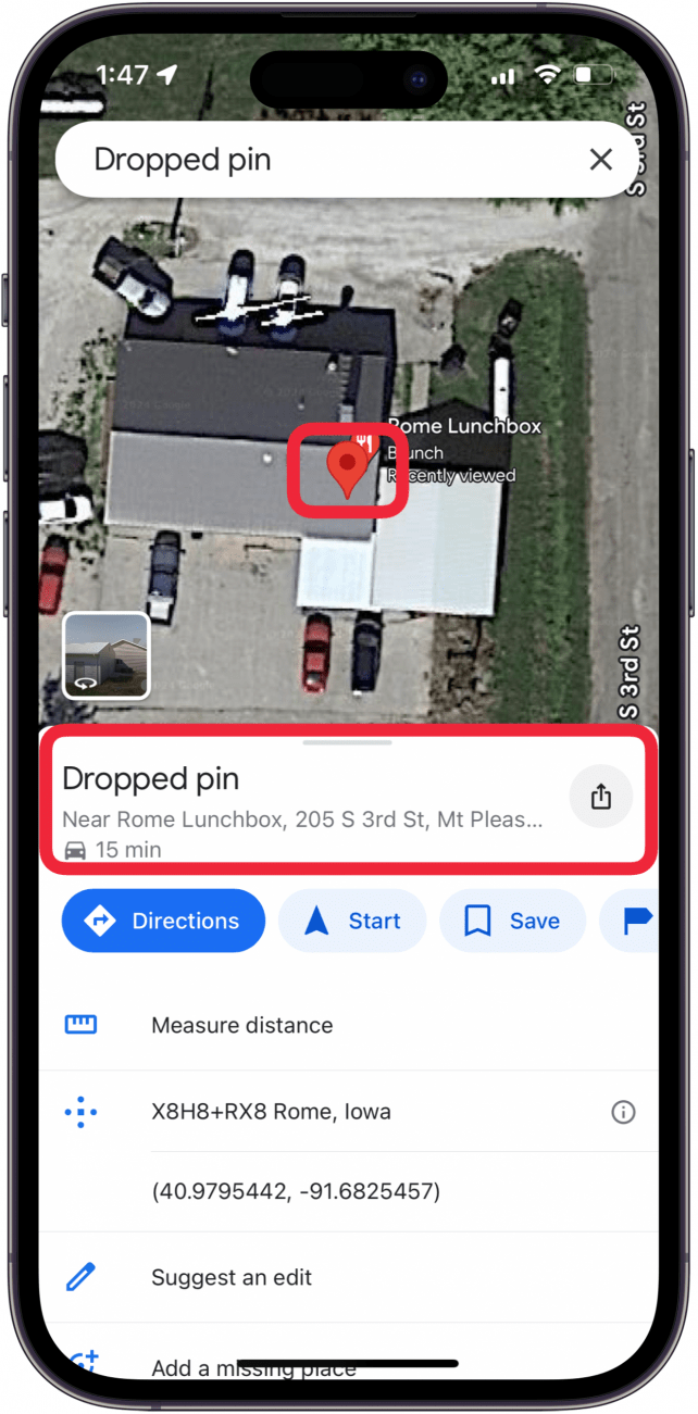 Pin auf dem iPhone abgelegt