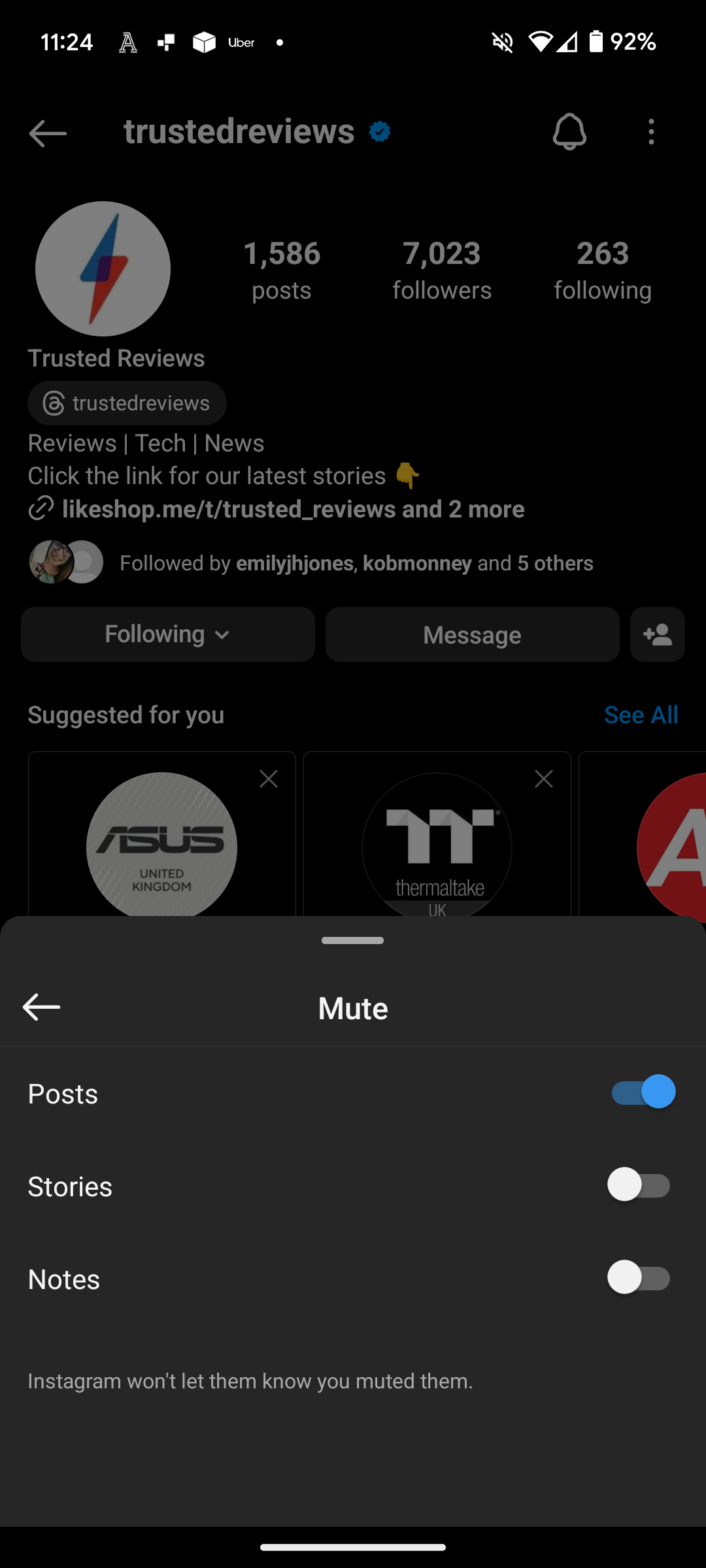 1714134317 177 So schalten Sie jemanden auf Instagram stumm