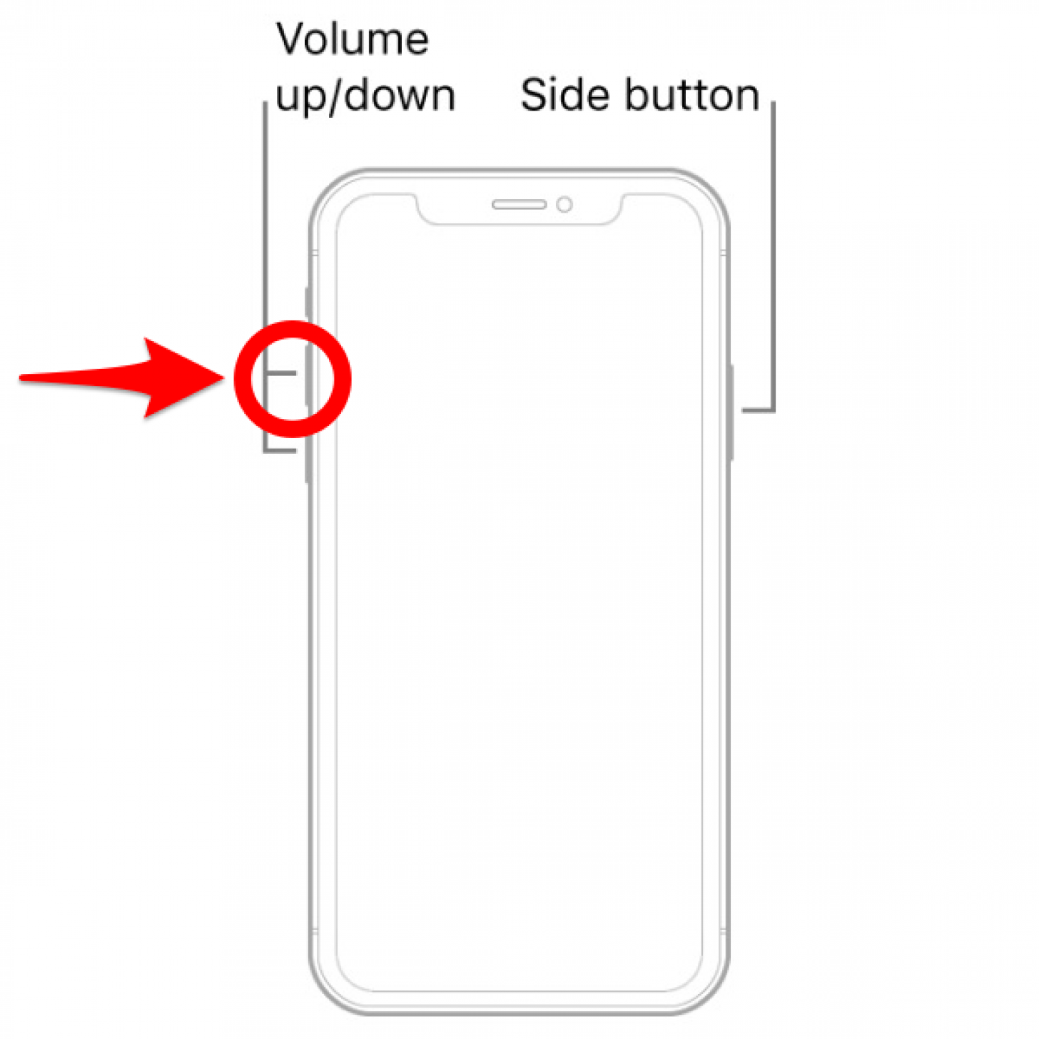 Drücken Sie die Lauter-Taste und lassen Sie sie schnell los – starten Sie das iPhone X neu