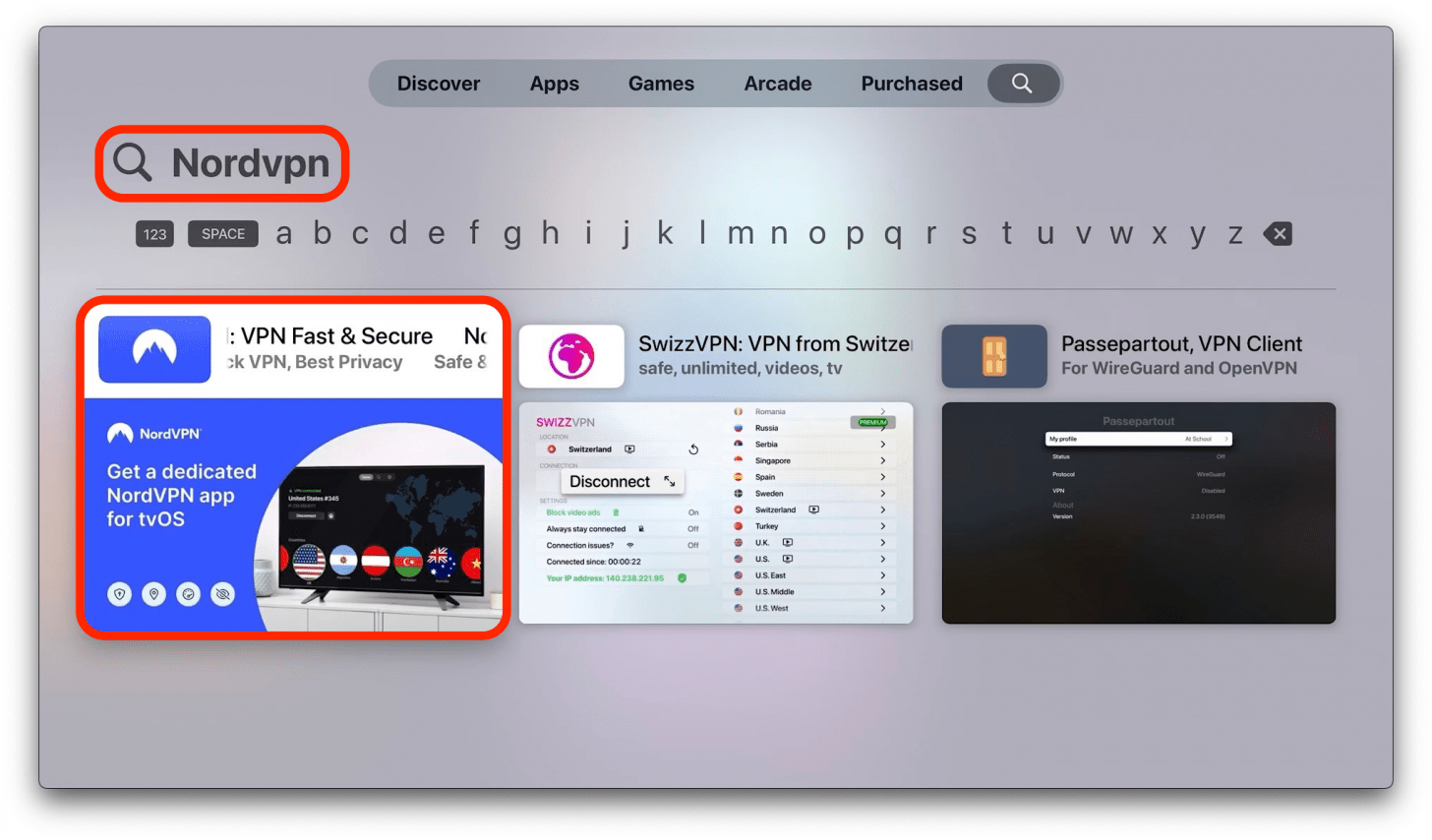 Suchen Sie nach Ihrer VPN-App und laden Sie sie herunter.