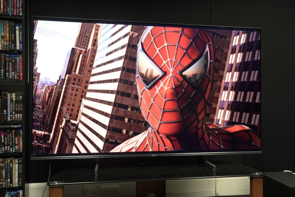 Hisense 65U6KQTUK Spider-Man-Upscaling