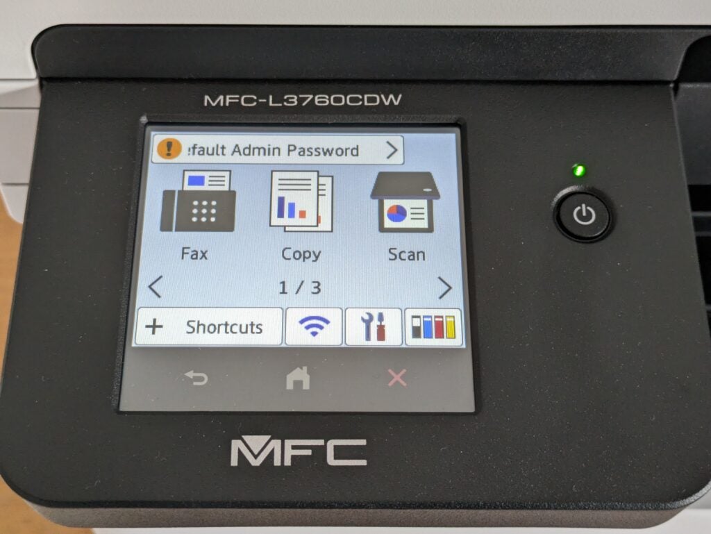 Nahaufnahme des Touchscreen-Bedienfelds