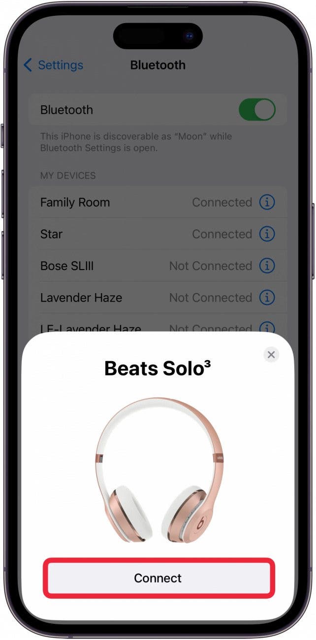 Bluetooth-Einstellungen iPhone