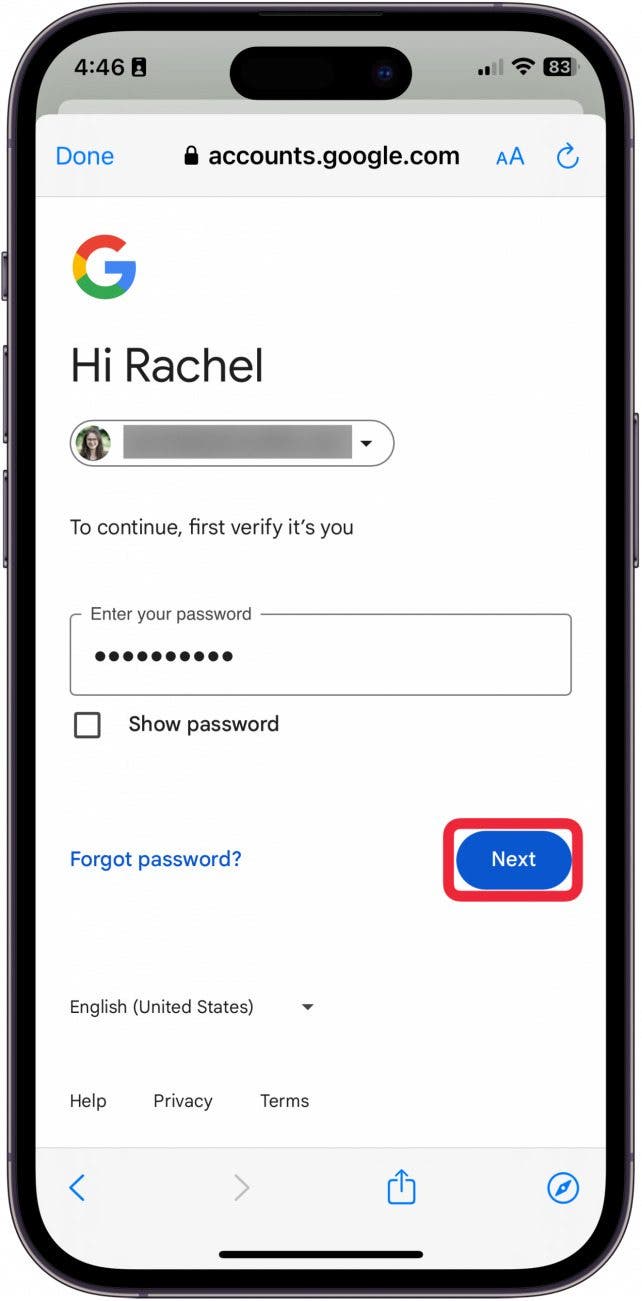Google Mail-Zwei-Faktor-Authentifizierung