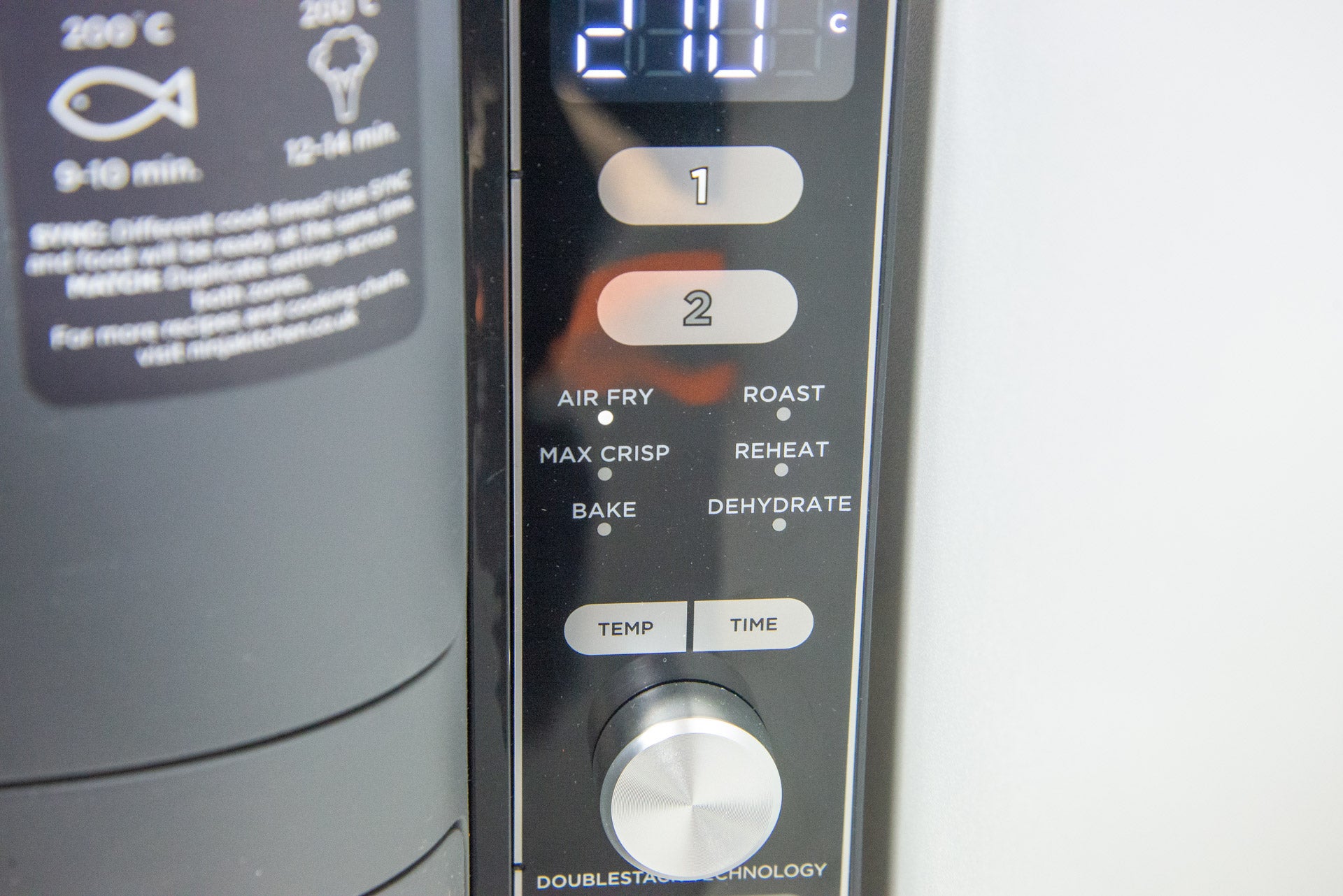 Ninja Double Stack XL 9,5L Heißluftfritteuse SL400UK Hauptbedienelemente