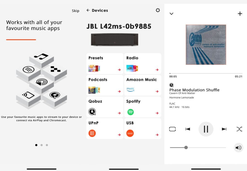 JBL L42ms App-Steuerung