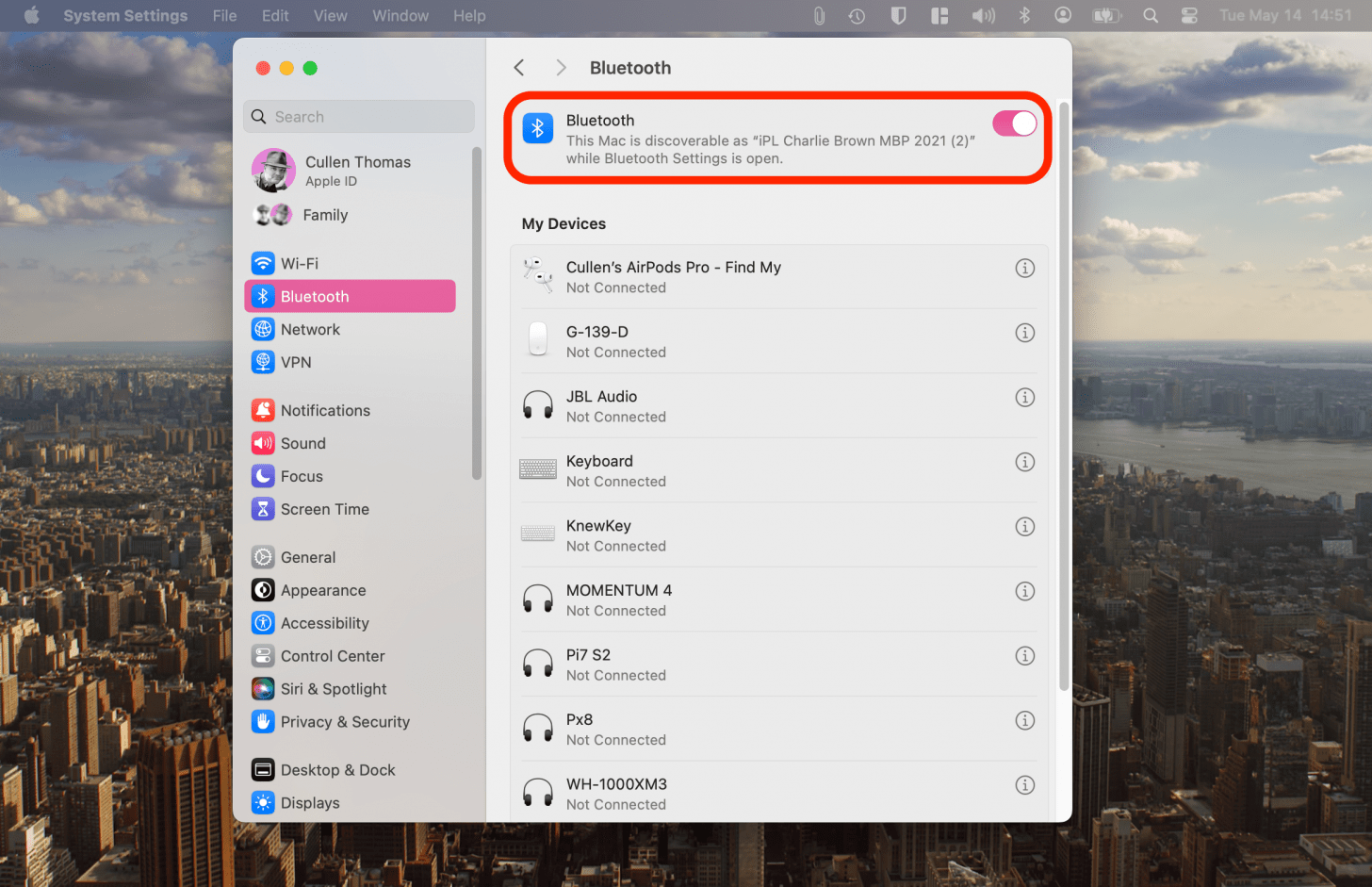 Stellen Sie sicher, dass Bluetooth aktiviert ist.