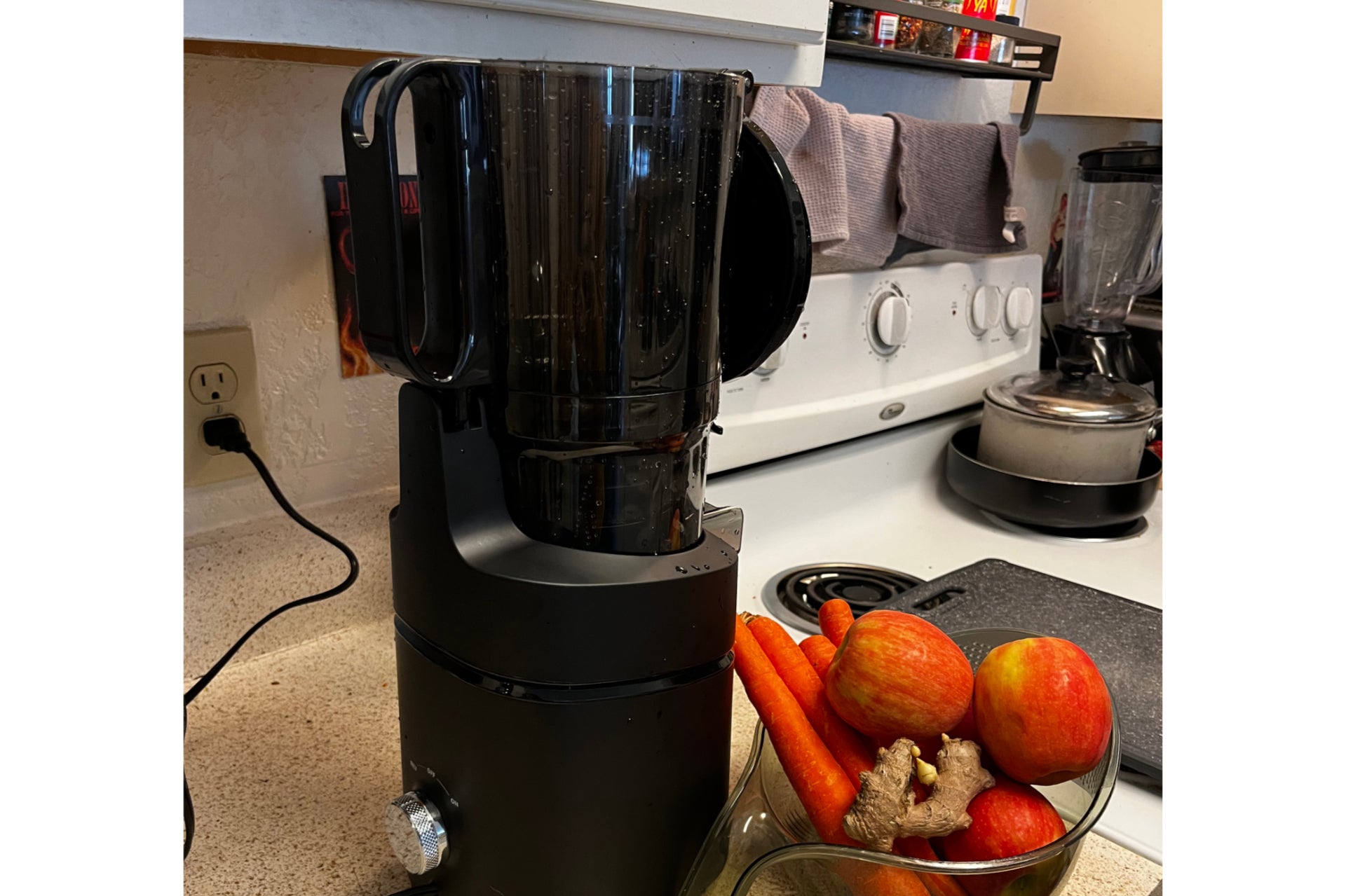 AMZCHEF Slow Juicer SJ-036 Deckel geöffnet