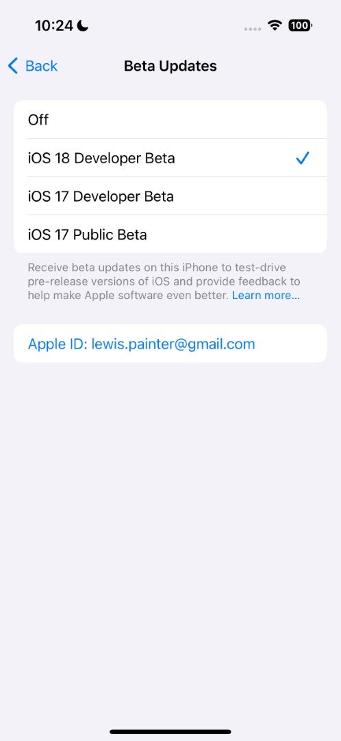 1718102920 537 So installieren Sie die Entwickler Beta von iOS 18 auf Ihrem