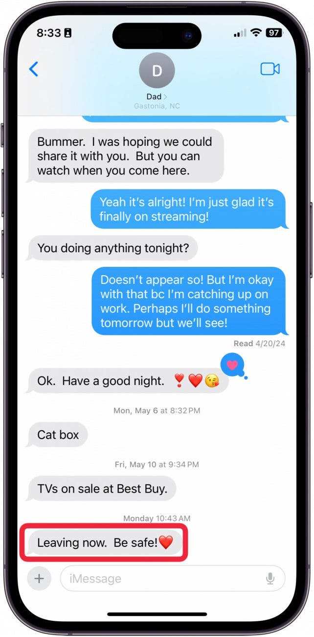 iMessage-Reaktionen