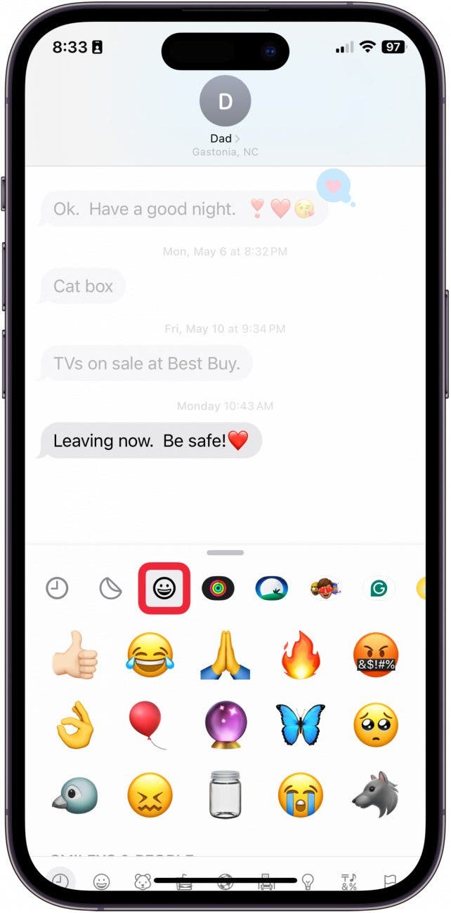 iMessage-Emoji-Reaktionen