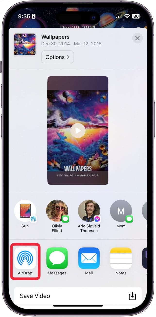So teilen Sie eine Diashow vom iPhone