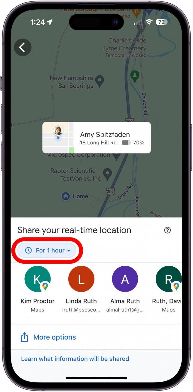Standort vom iPhone an Android weitergeben