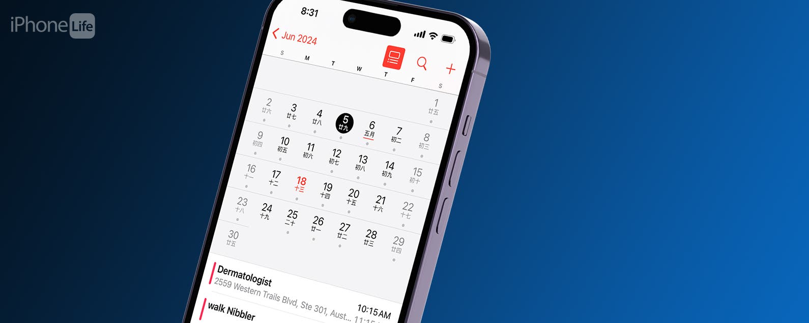 1719292362 So verwenden Sie den Kalender auf Ihrem iPhone