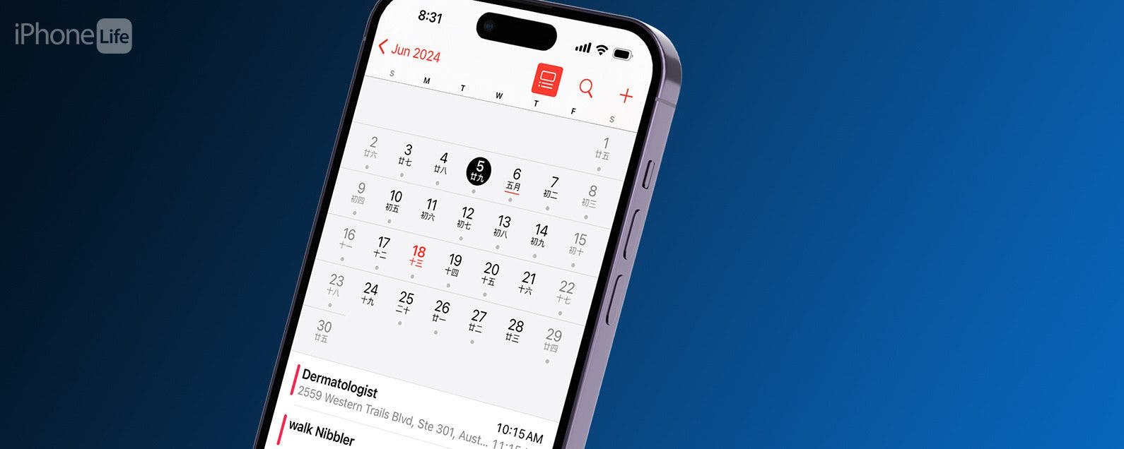 So verwenden Sie den Kalender auf Ihrem iPhone