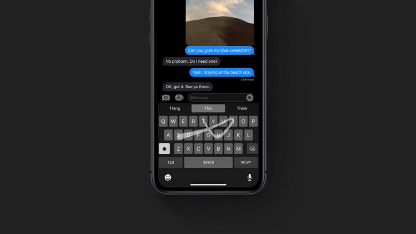 So wischen Sie mit iOS 13 ueber Text auf dem
